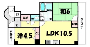 エクセラート神戸【4階】の間取り