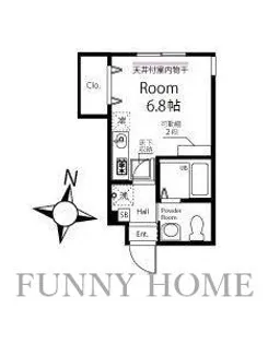 ハーミットクラブハウス千歳船橋【1階】の間取り