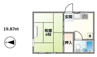 ハイツつなしま【1階】の間取り