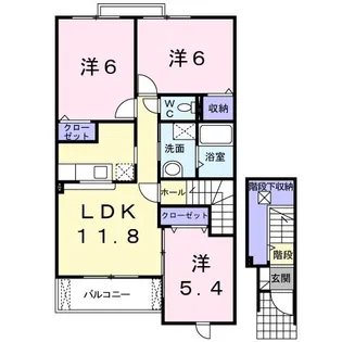 セレーノII【2階】の間取り
