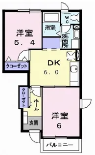 エクセラン・パレス【1階】の間取り