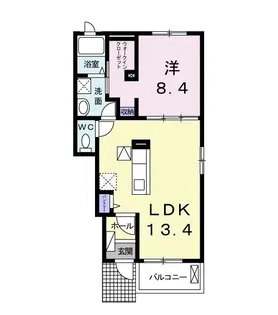 イースト ワン ハルズ【1階】の間取り