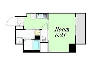 エスカーサ心斎橋EAST【2階】の間取り