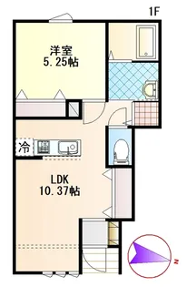 ベルフラット大町【1階】の間取り