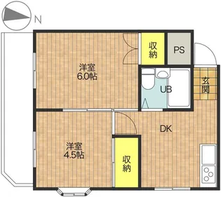 シャトール中青木【2階】の間取り