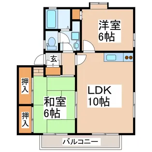 グリーンヒルズE【2階】の間取り