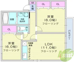 レピィナード3【2階】の間取り