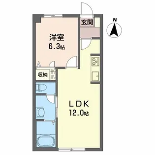 シャーメゾンミワ【2階】の間取り