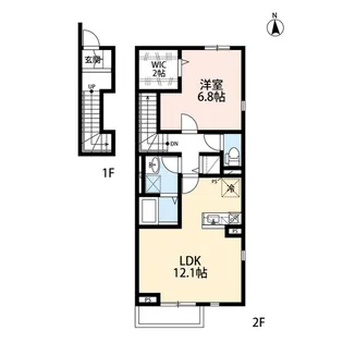 デュラカーサ元横【2階】の間取り