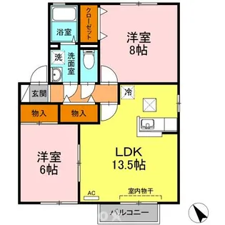 サンコート A棟【1階】の間取り