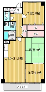 グレートシャルム【3階】の間取り