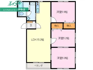 コートドール久留山【1階】の間取り