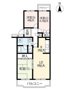 UR清瀬旭が丘第二【2階】の間取り
