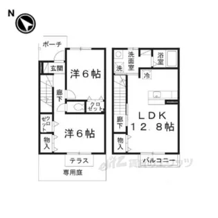 サルドセジュール【1階】の間取り