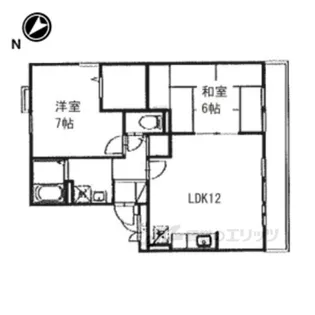 ドミール岡山手【2階】の間取り