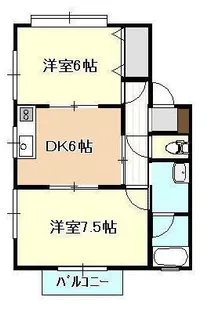 グレース坂井砂山B【2階】の間取り