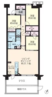 ザパークハウス新浦安マリンヴィラ【1階】の間取り