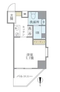 KDXレジデンス御徒町【8階】の間取り