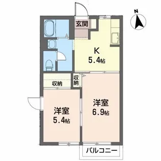 エス・カーサ【2階】の間取り