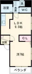 サンシャイン飯塚【1階】の間取り