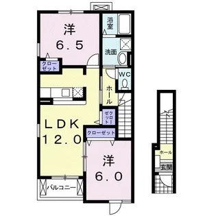 セレノ賀来西C【2階】の間取り