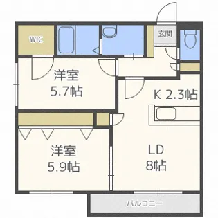 ファーストクラス 南円山【3階】の間取り