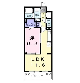 クオーレD【3階】の間取り