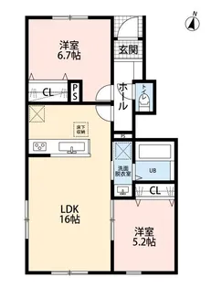リーブルファインピアラシティ泉【1階】の間取り