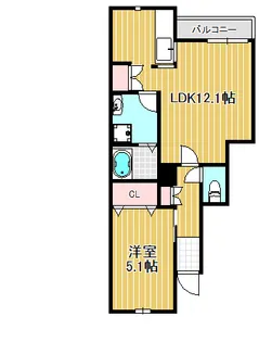 ポルト ラフィネ【1階】の間取り