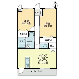 フォブール太田南【1階】の間取り