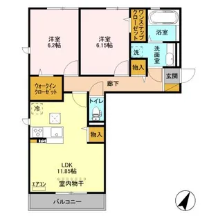 アイチ8 A棟【1階】の間取り