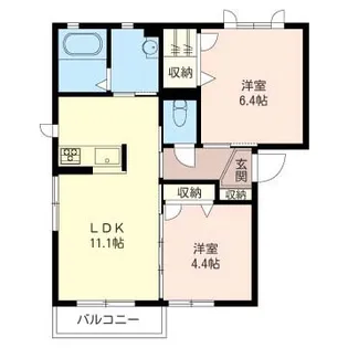 EastEnd Ys 1【2階】の間取り