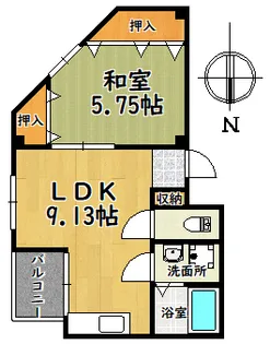 ネオセルコ平塚ビル【4階】の間取り