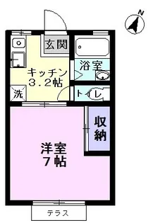 ユニテ梅郷B【1階】の間取り