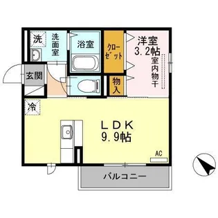 プランドール燕三条【1階】の間取り