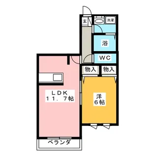 ラカーサY&K(La Casa Y&K)【1階】の間取り