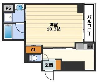 シャンテ与力町【3階】の間取り
