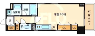 エスリード長堀タワー【9階】の間取り