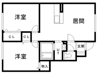 グランモア石江【1階】の間取り