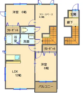 ピュールネージュ【2階】の間取り