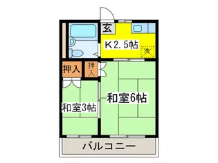 ハイム永山1【2階】の間取り