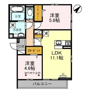 サンヴィラージュ【2階】の間取り