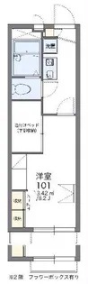 レオパレス凛々【1階】の間取り