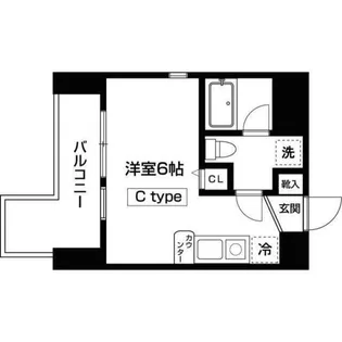 清水ビル フラワーコート【3階】の間取り