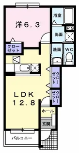 プリムローズ B【1階】の間取り