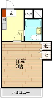 カレッジコーポ蔵本【5階】の間取り