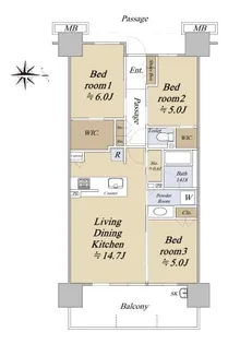 シティテラス住吉【4階】の間取り