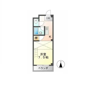 エストゥディオM B【1階】の間取り