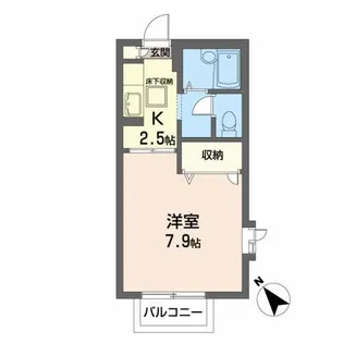 ルミエールコートB【1階】の間取り