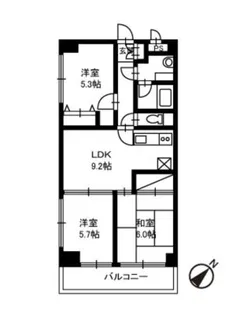 グランドハイツII【3階】の間取り
